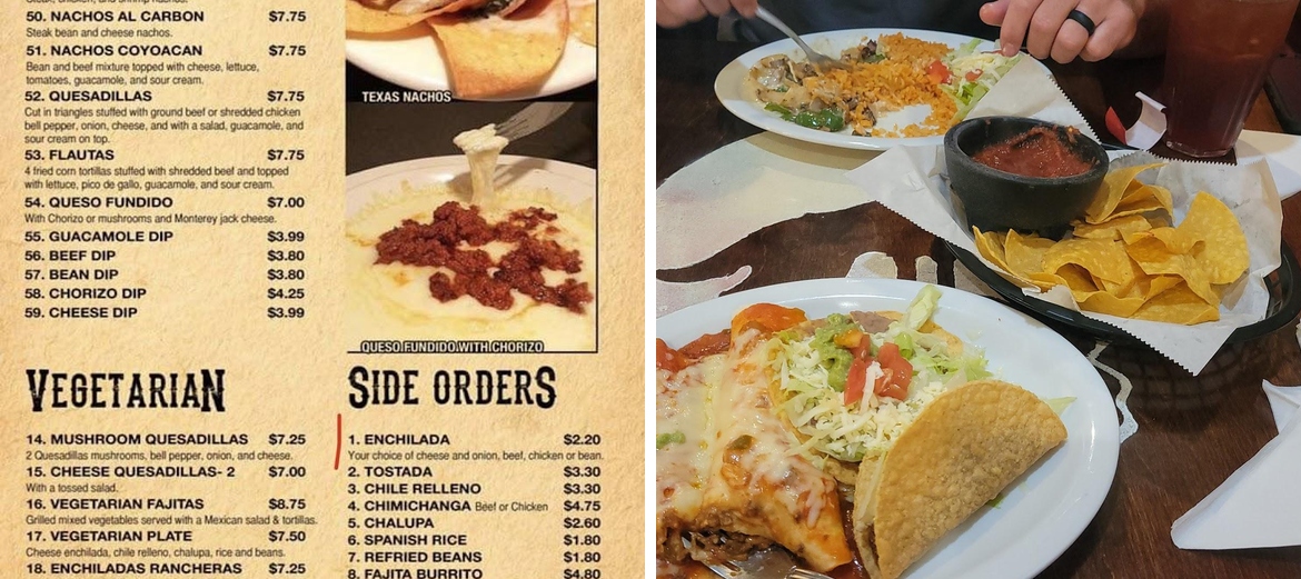 Coyoacan Mexican Restaurant Menu